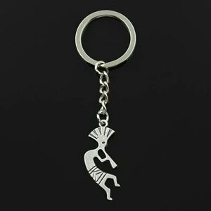 Kokopelli deity Keychain native American w newly added stones & charms